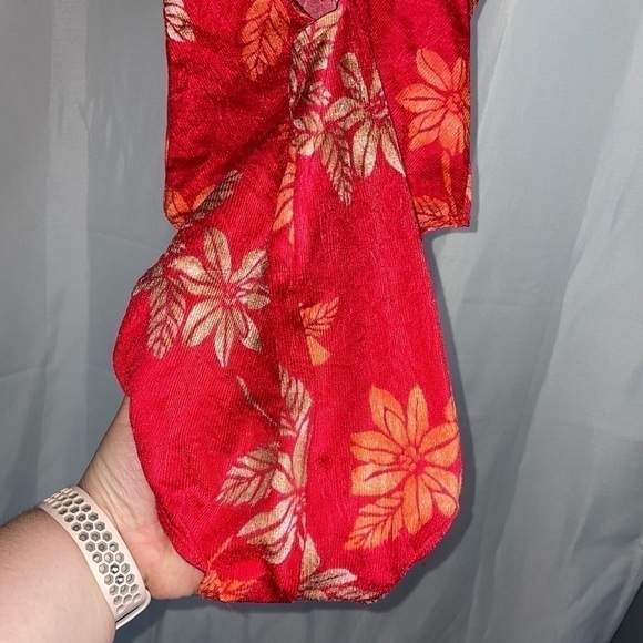 Athena One Piece Swim Suit Hawaiian Floral Themed Print Beach High Cut Open Back - Picture 4 of 9